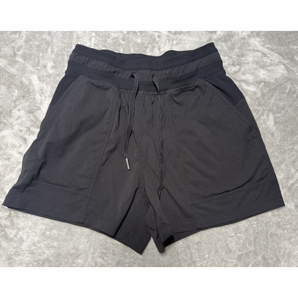 Lululemon Shorts Women Size 2 Black Athletic Running Drawstring Training Stretch